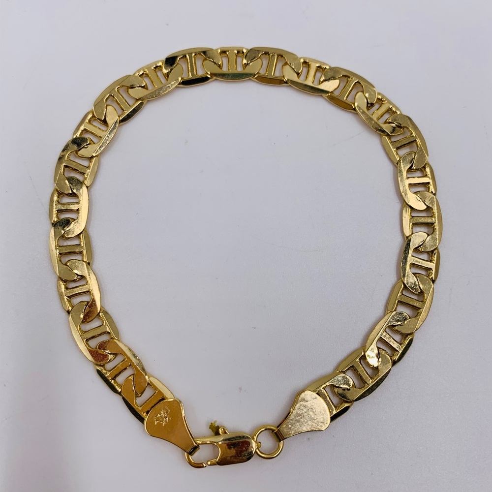 men's bracelet,  gold plated 14k